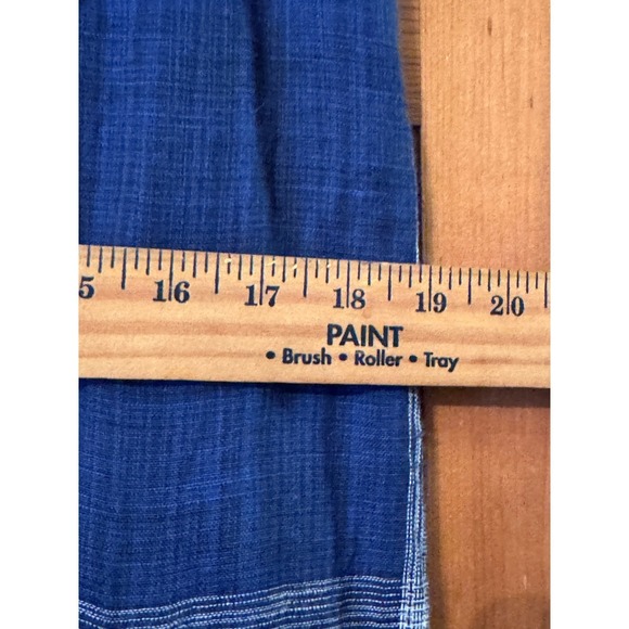 DOWNEAST Size L Blue Plaid Shift Dress with Pockets Casual Comfy 100% cotton - Picture 10 of 11